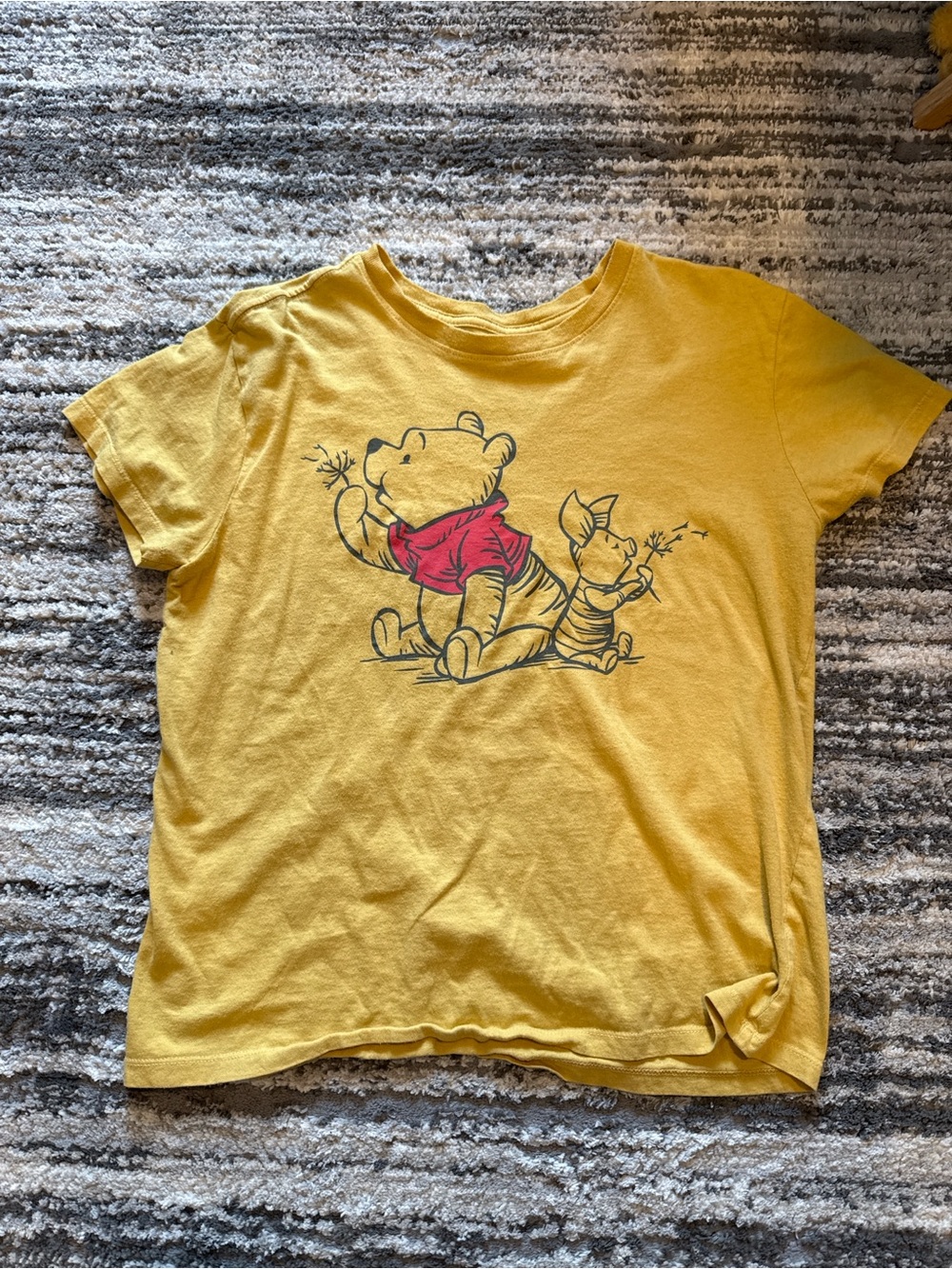 Disney Yellow Winnie the Pooh & Piglet Short Sleeve Tee